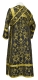 Subdeacon vestments - Thebroniya rayon brocade S4 (black-gold) back, Standard design