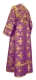 Subdeacon vestments - Pskov rayon brocade S4 (violet-gold) back, Standard design
