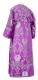 Subdeacon vestments - Rose rayon brocade S4 (violet-silver) back, Standard design