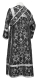 Subdeacon vestments - Thebroniya rayon brocade S4 (black-silver) back, Standard design