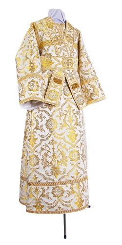 Subdeacon vestments - rayon brocade S4 (white-gold)