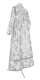 Subdeacon vestments - Pskov rayon brocade S4 (white-silver) back, Standard cross design