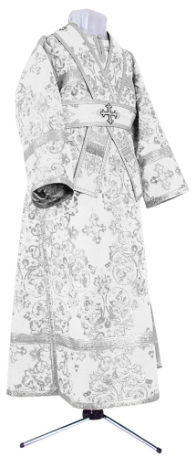 Subdeacon vestments - rayon brocade S4 (white-silver)