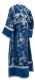 Subdeacon vestments - Peony rayon Chinese brocade (blue-silver) (back), Standard design