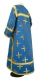 Clergy sticharion - Eufrosinia metallic brocade B (blue-gold), back, Standard design