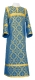Clergy stikharion - Nicholaev metallic brocade B (blue-gold), Economy design