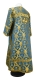 Clergy sticharion - Korona metallic brocade B (blue-gold) (back), Standard cross design