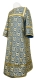Clergy stikharion - Floral Cross metallic brocade B (blue-gold), Standard design