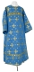 Clergy sticharion - Belozersk metallic brocade B (blue-gold), Standard design