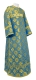 Clergy sticharion - Myra Lycea metallic brocade B (blue-gold), Standard design