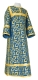 Clergy sticharion - Cappadocia metallic brocade B (blue-gold), Economy design