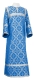 Clergy stikharion - Nicholaev metallic brocade B (blue-silver), Economy design