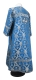 Clergy sticharion - Korona metallic brocade B (blue-silver) (back), Standard cross design