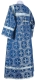 Clergy sticharion - Oubrous metallic brocade B (blue-silver) (back), Standard cross design