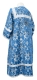 Clergy sticharion - Phebroniya metallic brocade B (blue-silver) back, Economy design