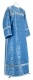 Clergy sticharion - Floral Cross metallic brocade B (blue-silver), Standard design