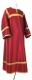 Clergy sticharion - Orenbourg metallic brocade B (claret-gold), Economy design