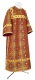 Clergy sticharion - Shouya metallic brocade B (claret-gold), Standard cross design
