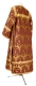 Clergy sticharion - Vinograd metallic brocade B (claret-gold) back, Economy design
