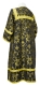 Clergy sticharion - Phebroniya metallic brocade B (black-gold) back, Economy design
