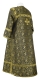 Clergy sticharion - Alpha&Omega rayon brocade B (black-gold) back, Standard design