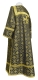 Clergy sticharion - Lavra metallic brocade B (black-gold) back, Premium design