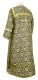 Clergy stikharion - Floral Cross metallic brocade B (black-gold) back, Standard design