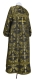 Clergy sticharion - Koursk metallic brocade B (black-gold) back, Standard design