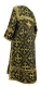 Clergy sticharion - Soloun metallic brocade B (black-gold), back, Standard design