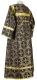 Clergy sticharion - Oubrous metallic brocade B (black-gold) back, Standard cross design