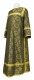 Clergy sticharion - Vologda Posad metallic brocade B (black-gold), Economy design