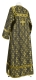 Clergy sticharion - Petrograd metallic brocade B (black-gold) back, Standard design