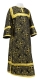 Clergy sticharion - Alania metallic brocade B (black-gold), Economy design