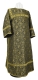 Clergy sticharion - Alpha&Omega rayon brocade B (black-gold), Standard design