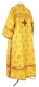 Clergy sticharion - Jerusalem Cross metallic brocade B (yellow-claret-gold) back, Standard design