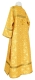 Clergy sticharion - Myra Lycea metallic brocade B (yellow-gold) back, Economy design