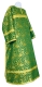 Clergy sticharion - Theophania metallic brocade B (green-gold), Economy design