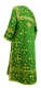 Clergy sticharion - Soloun metallic brocade B (green-gold), (back), Standard cross design