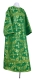 Clergy sticharion - Koursk metallic brocade B (green-gold), Standard design