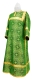 Clergy sticharion - Shouya metallic brocade B (green-gold), Economy cross design