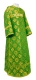 Clergy sticharion - Myra Lycea metallic brocade B (green-gold), Standard cross design