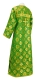 Clergy sticharion - Myra Lycea metallic brocade B (green-gold), (back), Standard cross design