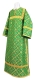 Clergy sticharion - Ostrozh metallic brocade B (green-gold), Standard design