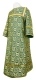 Clergy stikharion - Floral Cross metallic brocade B (green-gold), Standard design