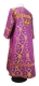 Clergy sticharion - Korona metallic brocade B (violet-gold) (back), Standard cross design