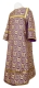 Clergy stikharion - Floral Cross metallic brocade B (violet-gold), Standard design