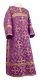 Clergy sticharion - Soloun metallic brocade B (violet-gold), Standard design