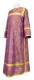 Clergy sticharion - Vologda Posad metallic brocade B (violet-gold), Economy design
