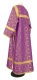 Clergy sticharion - Vasiliya metallic brocade B (violet-gold) back, Standard design