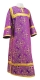 Clergy sticharion - Alania metallic brocade B (violet-gold), Economy design